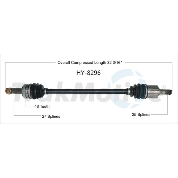 Surtrack Axle Cv Axle Shaft, Hy-8296 HY-8296 - main